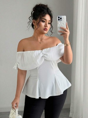 Biała bluzka off shoulder (4XL)