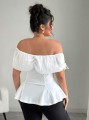 Biała bluzka off shoulder (4XL)