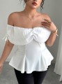 Biała bluzka off shoulder (4XL)