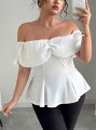 Biała bluzka off shoulder (4XL)