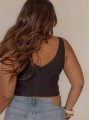 Czarny top zamek (2XL)