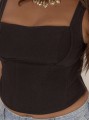 Czarny top zamek (2XL)