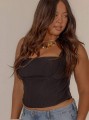 Czarny top zamek (2XL)