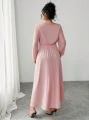 Różowa sukienka długi rękaw (1XL)