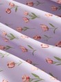 Liliowa sukienka kwiaty (XS)