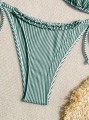 Dwukolorowe bikini kąpielowe paski (S)