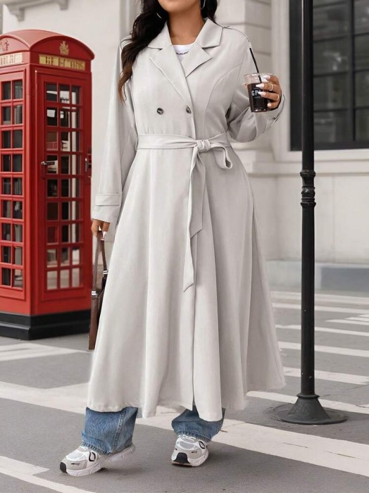 Dwurzędowy płaszcz pasek (2XL)