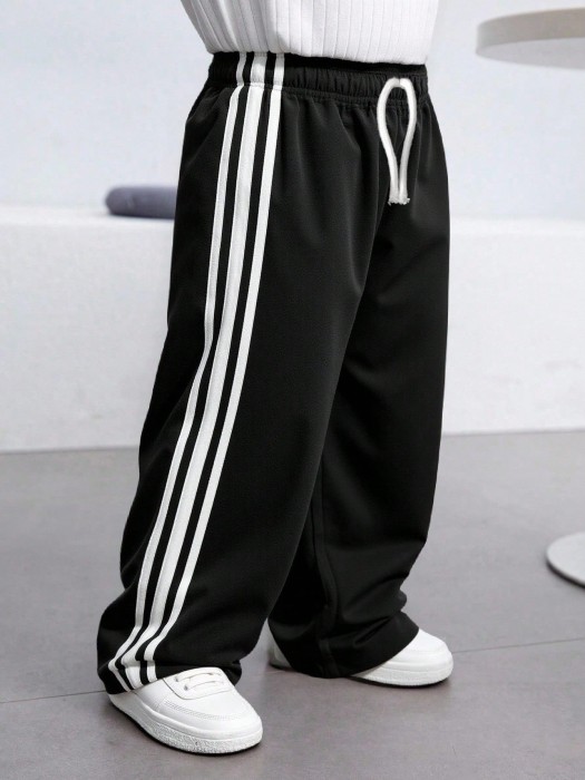 Czarne proste spodnie (6-9M)