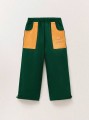 Zielone spodnie kontrastowe kieszenie (5L)