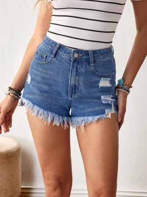 Niebieskie jeansowe spodenki dziury (27)