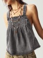 Jeansowy top zamek (S)