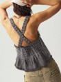 Jeansowy top zamek (S)