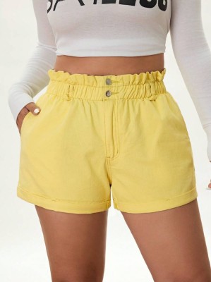Żółte jeansowe szorty (2XL)