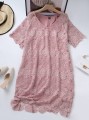 Różowa sukienka v neck (4XL)