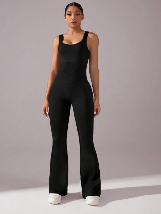 Czarny elastyczny kombinezon (M)