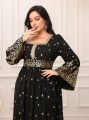 Czarna sukienka maxi wzór (3XL)