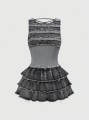 Szara jeansowa sukienka mini (XS)