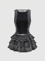 Szara jeansowa sukienka mini (XS)
