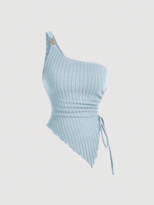 Niebieski asymetryczny top (XS)