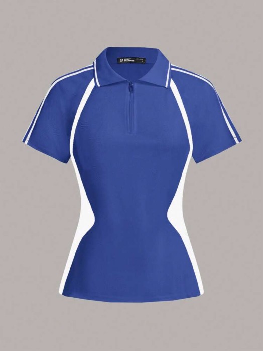 Niebieska koszulka polo zamek (M)