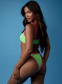 Neonowe zielone bikini kąpielowe (L)