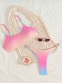 Kolorowe bikini kąpielowe ombre (L)