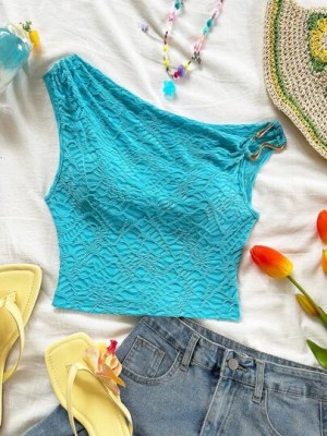 Niebieska dopasowana bluzka (L)