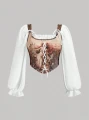 Asymetryczny top długi rękaw (3XL)