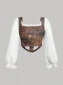 Asymetryczny top długi rękaw (3XL)