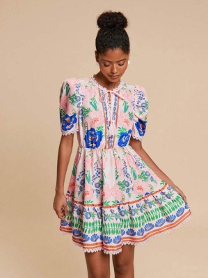 Wzorzysta sukienka mini (S)