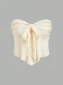 Teksturowany top ecru (XS)