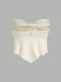 Teksturowany top ecru (XS)