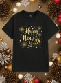 Czarny t-shirt nadruk unisex (M)