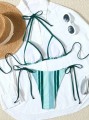Wiązany komplet bikini paski (S)