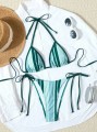Wiązany komplet bikini paski (S)
