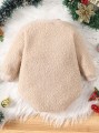 Beżowe pluszowe body (9-12M)