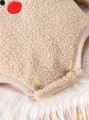 Beżowe pluszowe body (9-12M)