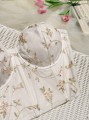 Biały gorsetowy top wzór (3XL)