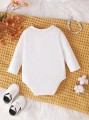 Białe body świąteczny nadruk (3-6M)