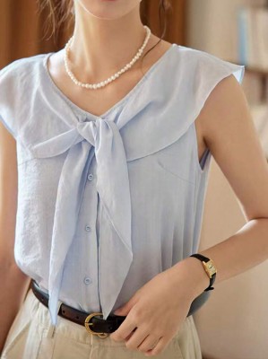 Błękitna koszula wiązanie (XS)