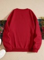Czerwona bluza nadruk (M)