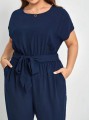 Granatowy kombinezon pasek (4XL)