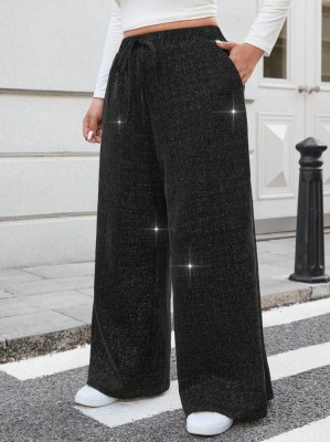 Czarne sztruksowe spodnie (0XL)