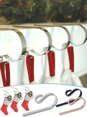 3pack srebrny uchwyt na ozdoby świąteczne