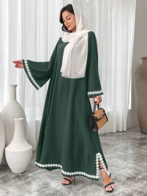 Zielona sukienka maxi hafty (S)