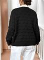 Czarny pleciony sweter (1XL)