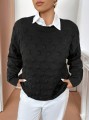 Czarny pleciony sweter (1XL)