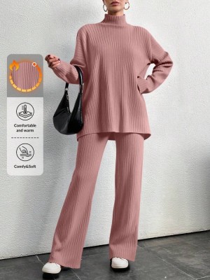 Dzianinowy prążkowany komplet (L)