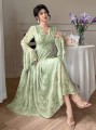 Zielona sukienka v neck kwiaty (S)