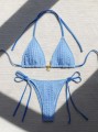 Niebieski dwuczęściowy komplet bikini (S)